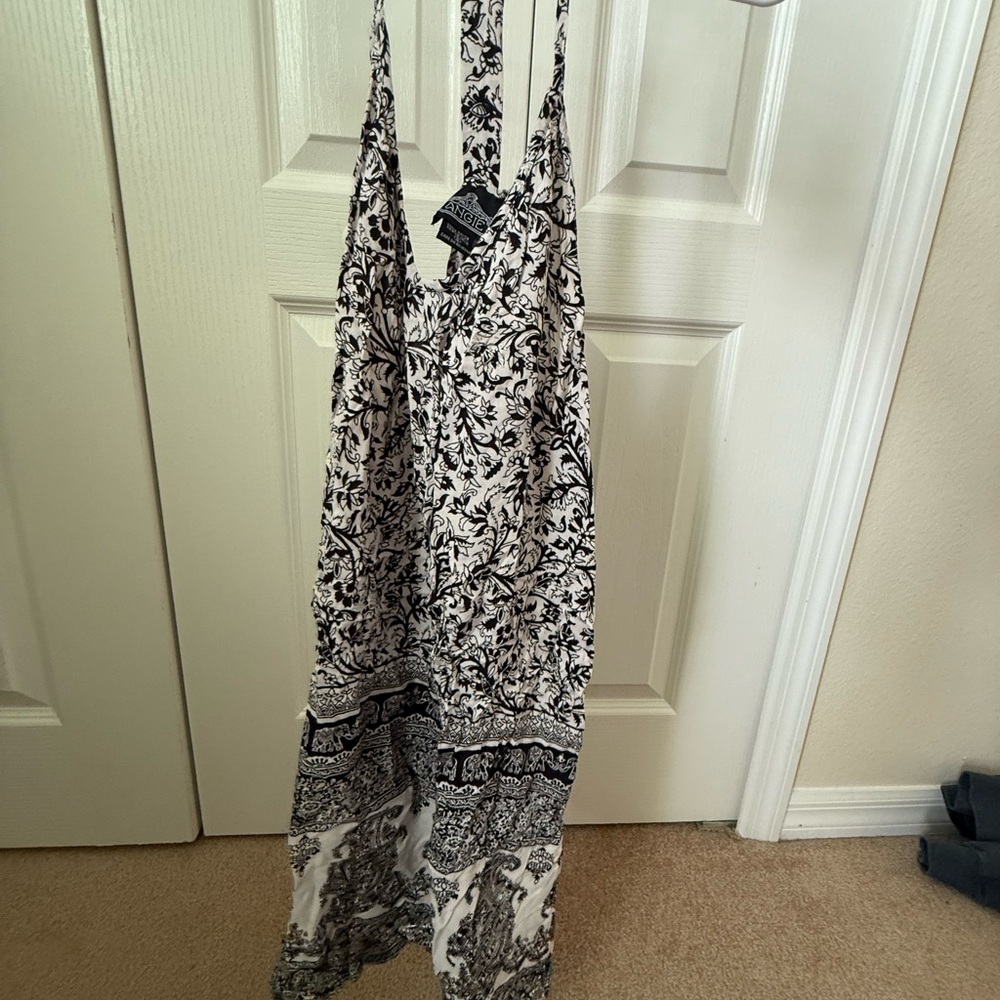 Black and White Floral Dress